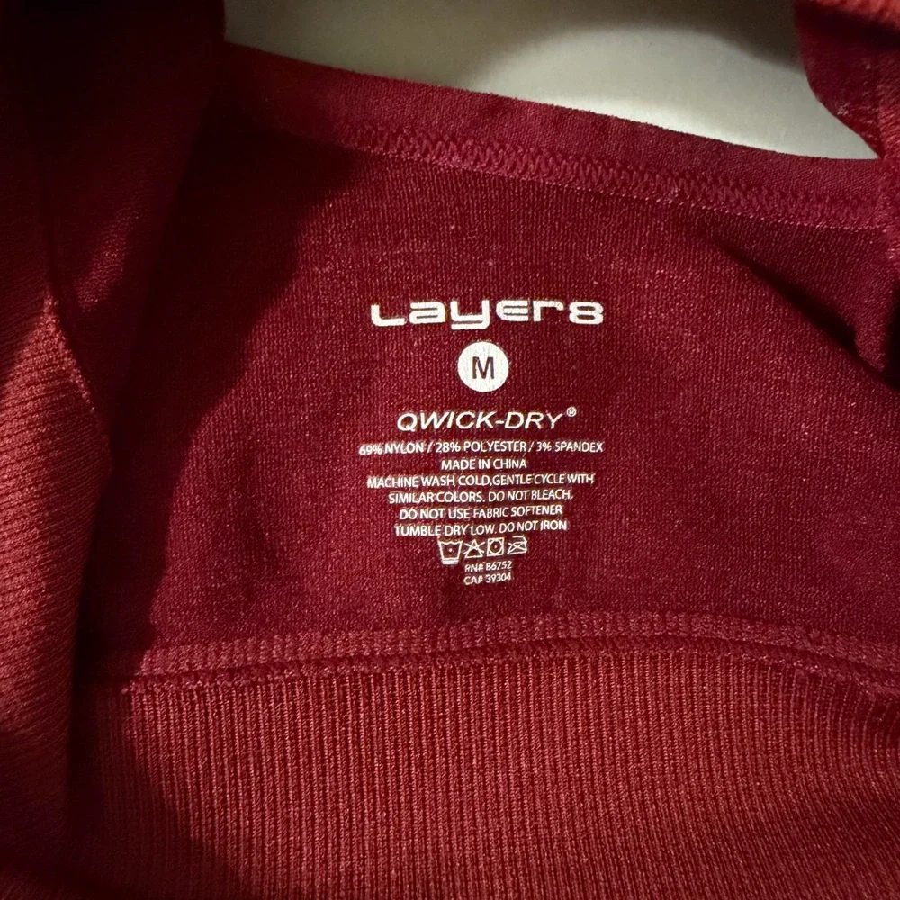 2 Layer8 Qwick-Dry Padded Sports Bras | Maroon & Grey - Picture 7 of 13